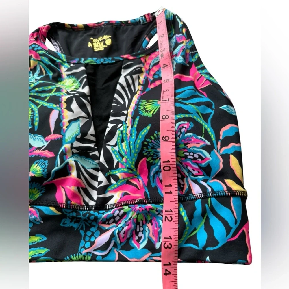 Lilly Pulitzer Vibrant Floral High Neck Somerset Sports Bra